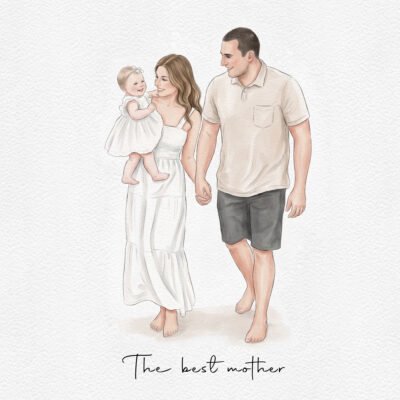 Hand-Drawn Family Portrait