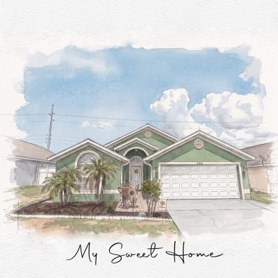 Hand Drawing House Portrait