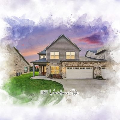 Watercolor House Portrait